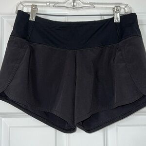 Lululemon black lined shorts,  Size 6